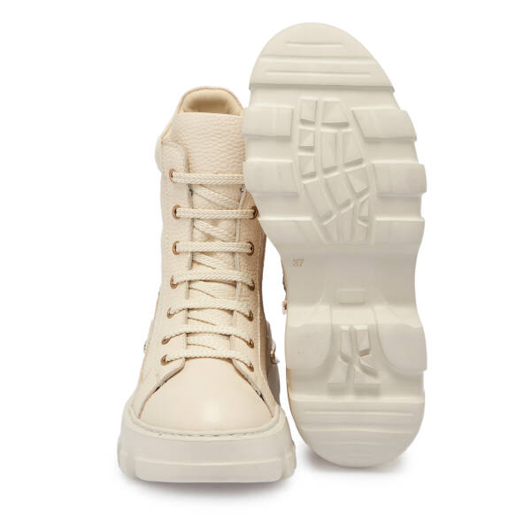 Bej Deri Kadın Bot - K25K1BT68317-A25 - 4