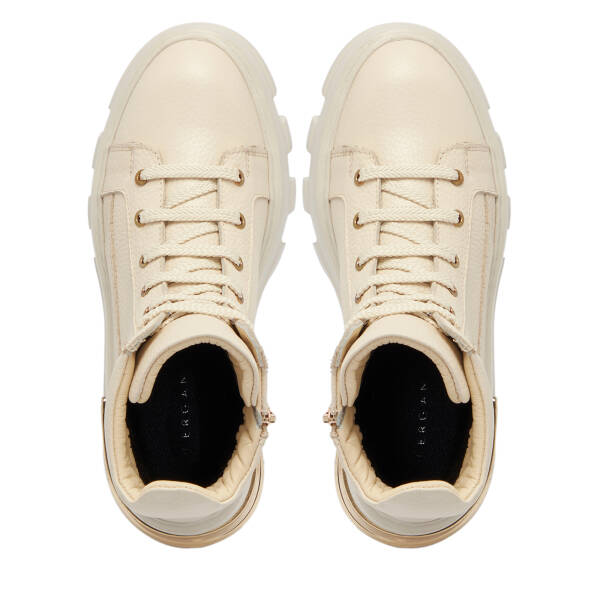 Bej Deri Kadın Bot - K25K1BT68317-A25 - 5