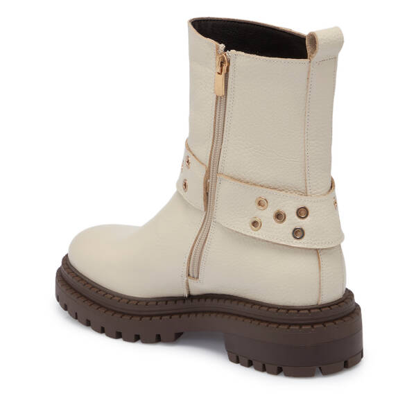 Bej Deri Kadın Bot - K25K1BT68325-B19 - 2