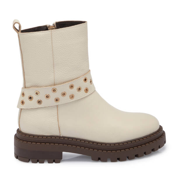 Bej Deri Kadın Bot - K25K1BT68325-B19 - 3