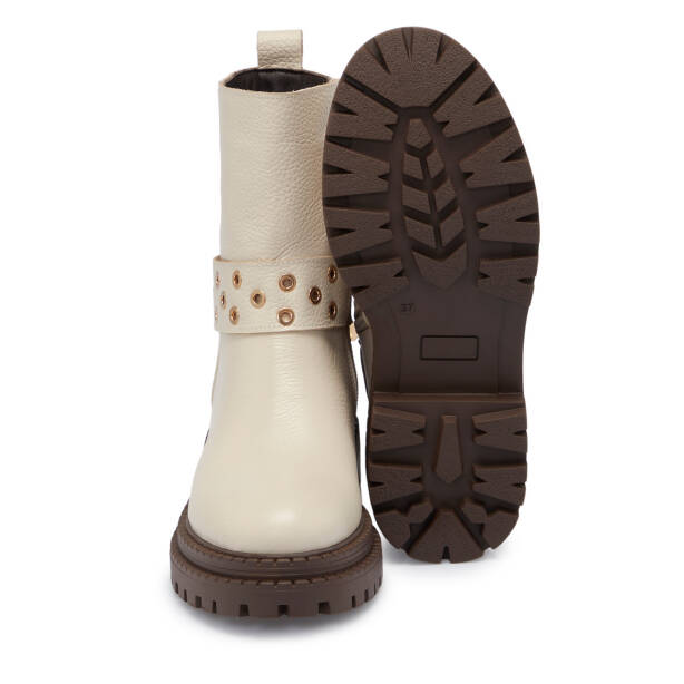 Bej Deri Kadın Bot - K25K1BT68325-B19 - 4