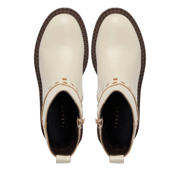 Bej Deri Kadın Bot - K25K1BT68325-B19 - 5