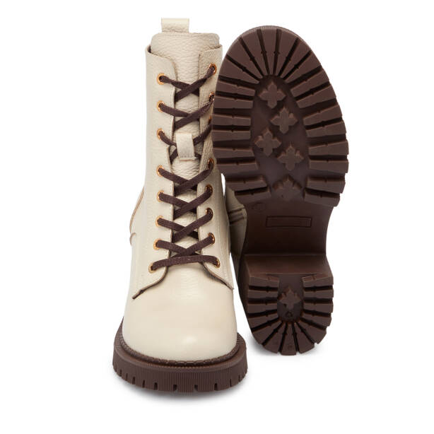 Bej Deri Kadın Bot - K25K1BT68327-B19 - 4