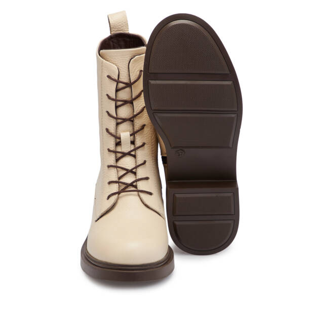 Bej Deri Kadın Bot - K25K1BT68346-B19 - 4