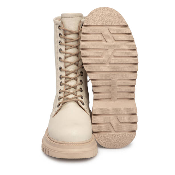 Bej Hakiki Deri Kadın Bot - K25K1BT68507-A25 - Tergan