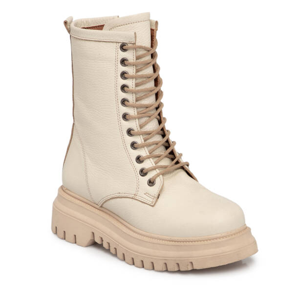 Bej Hakiki Deri Kadın Bot - K25K1BT68511-A25 - Tergan