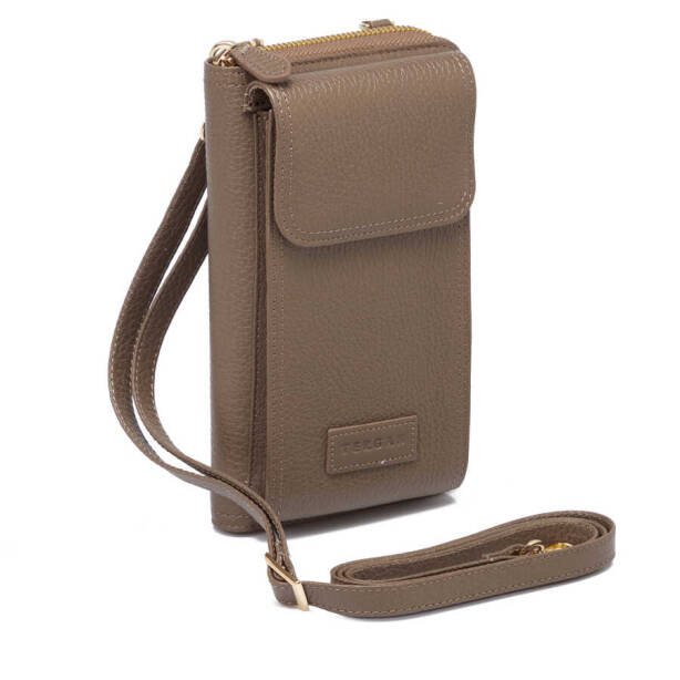 Bej Deri Kadın Çapraz Askılı Çanta - S23K1BC05810-B73 - 2