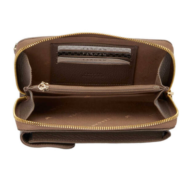 Bej Deri Kadın Çapraz Askılı Çanta - S23K1BC05810-B73 - 5