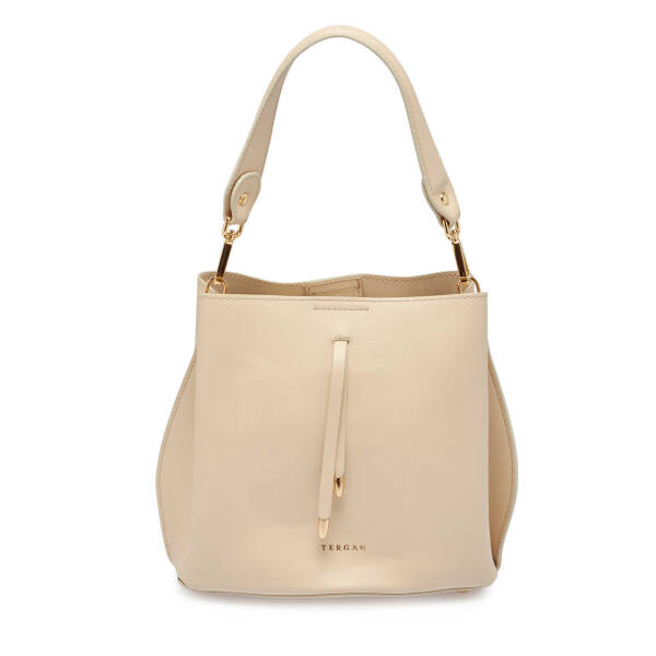 Bej Deri Kadın Çapraz Askılı Çanta - S24K1BC80285-E94 - 1