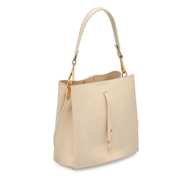 Bej Deri Kadın Çapraz Askılı Çanta - S24K1BC80285-E94 - 2