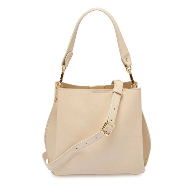 Bej Deri Kadın Çapraz Askılı Çanta - S24K1BC80285-E94 - 3