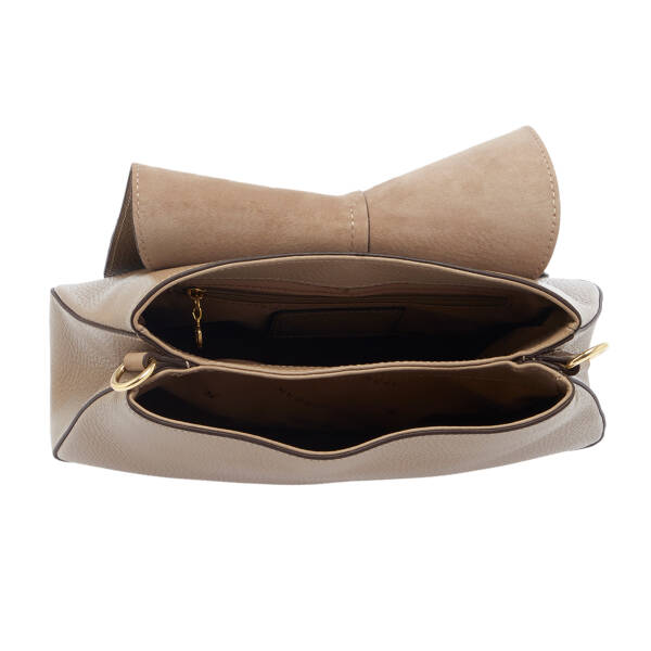 Bej Deri Kadın Çapraz Askılı Çanta - S25K1BC80241-S95 - 4