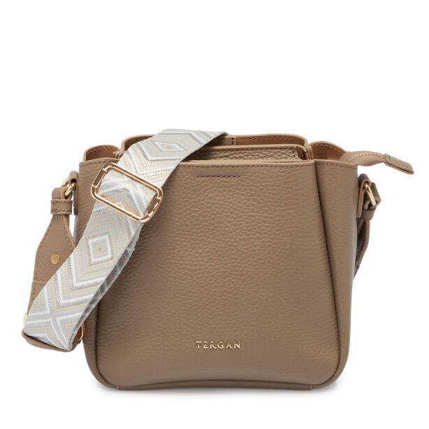 Bej Deri Kadın Çapraz Askılı Çanta - S25K1BC80466-S95 