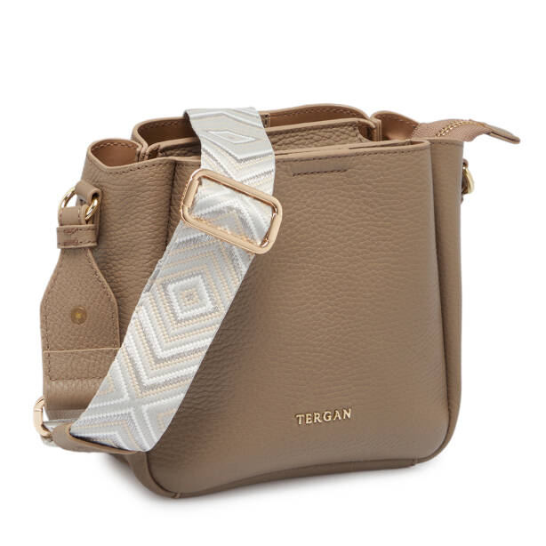 Bej Deri Kadın Çapraz Askılı Çanta - S25K1BC80466-S95 - 2