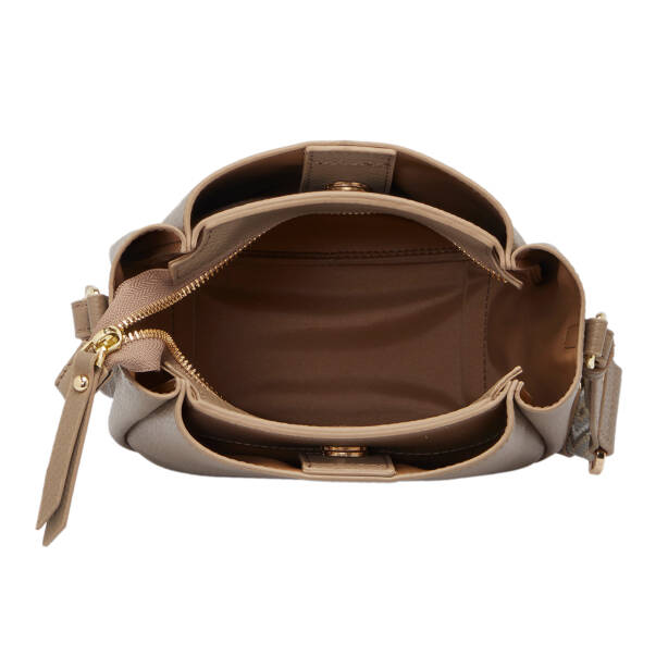 Bej Deri Kadın Çapraz Askılı Çanta - S25K1BC80466-S95 - 4