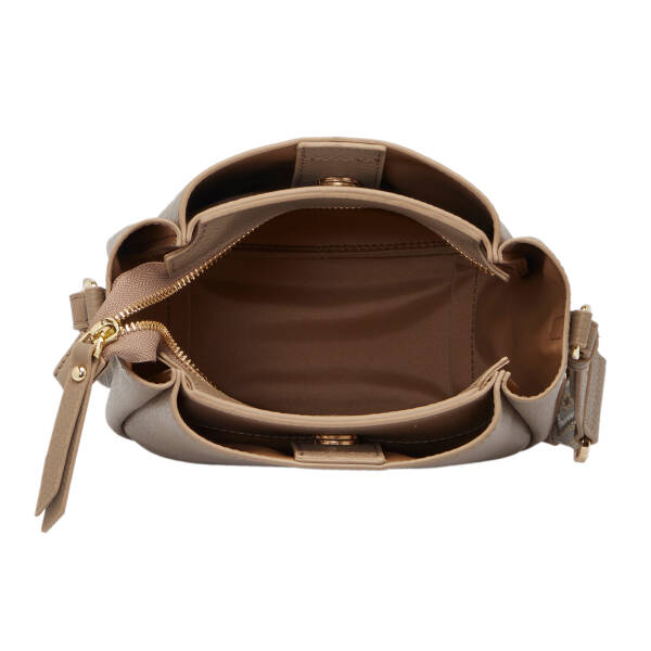 Bej Deri Kadın Çapraz Askılı Çanta - S25K1BC80466-S95 - 4