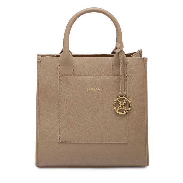 Bej Deri Kadın Çapraz Askılı Çanta - S25K1BC80488-S95 - 1