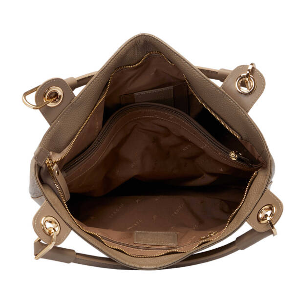 Bej Deri Kadın Çapraz Askılı Çanta - S25Y1BC77736-G3T - Tergan