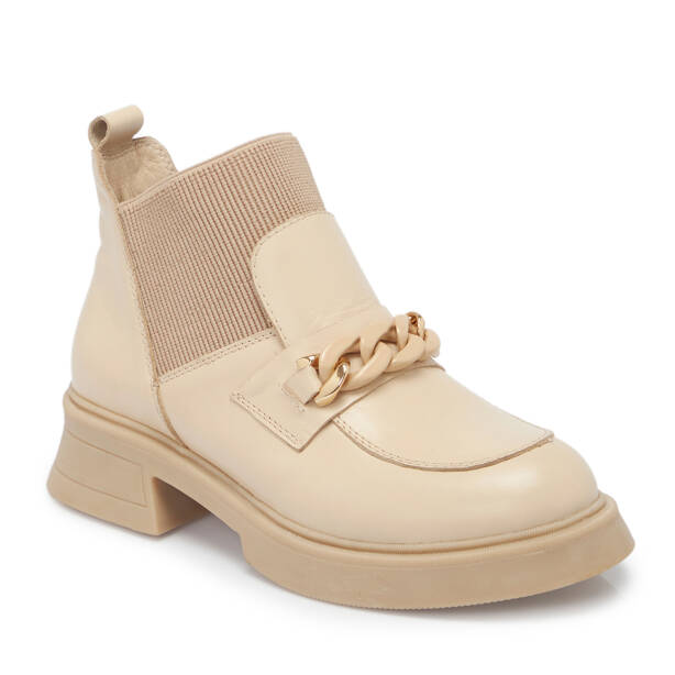 Bej Deri Kadın Casual Bot - K24K1BT67504-A25 