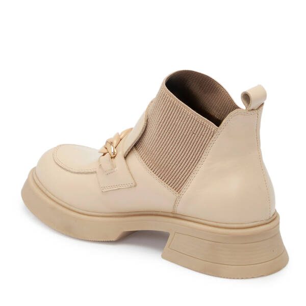 Bej Deri Kadın Casual Bot - K24K1BT67504-A25 - 2