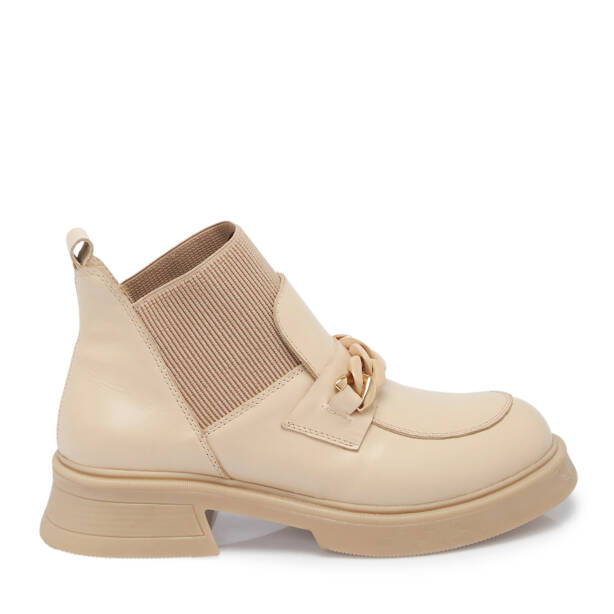 Bej Deri Kadın Casual Bot - K24K1BT67504-A25 - 3