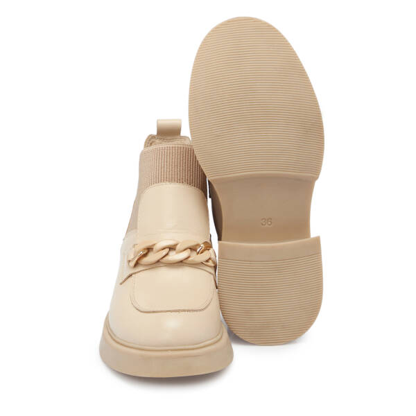 Bej Deri Kadın Casual Bot - K24K1BT67504-A25 - 4