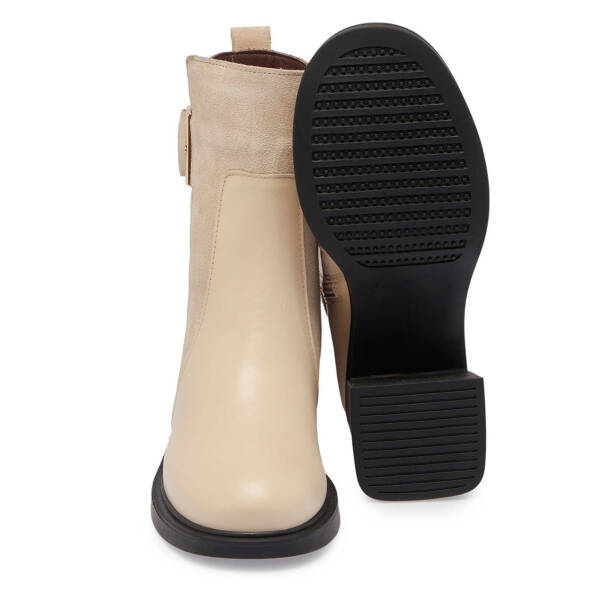 Bej Deri Kadın Casual Bot - K24K1BT67561-U49 - 4