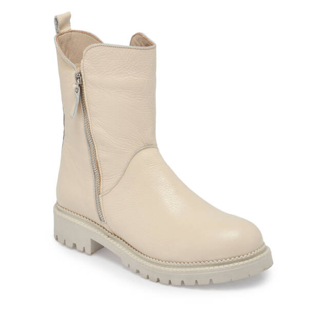 Bej Deri Kadın Casual Bot - K24K1BT67572-B19 