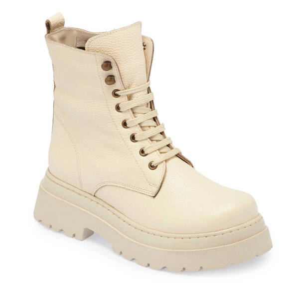 Bej Deri Kadın Casual Bot - K24K1BT67583-B19 - 1