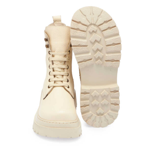 Bej Deri Kadın Casual Bot - K24K1BT67583-B19 - Tergan