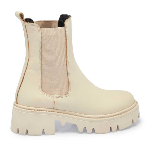 Bej Deri Kadın Casual Bot - K24K1BT67622-B19 - 3