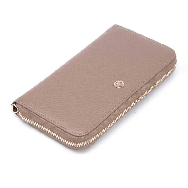 Bej Hakiki Deri Kadın Cüzdan - S1CB00005734-B73 - 1