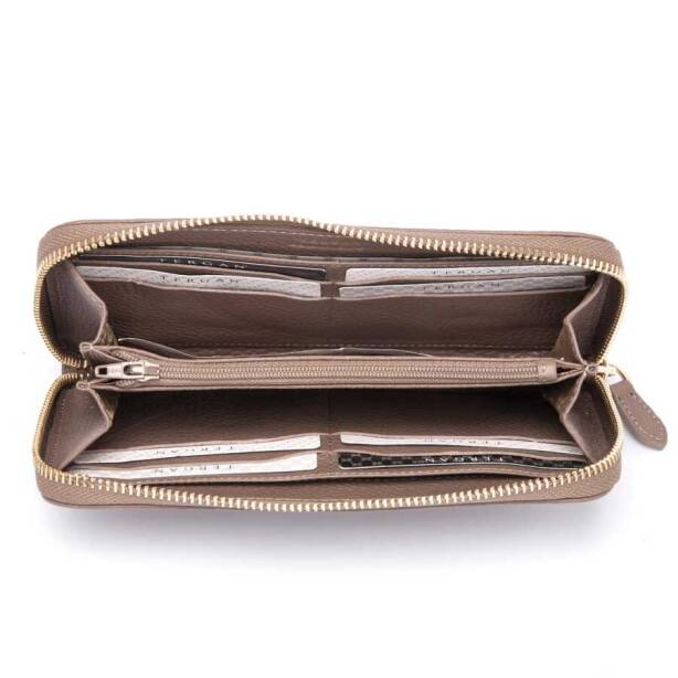 Bej Hakiki Deri Kadın Cüzdan - S1CB00005734-B73 - 3