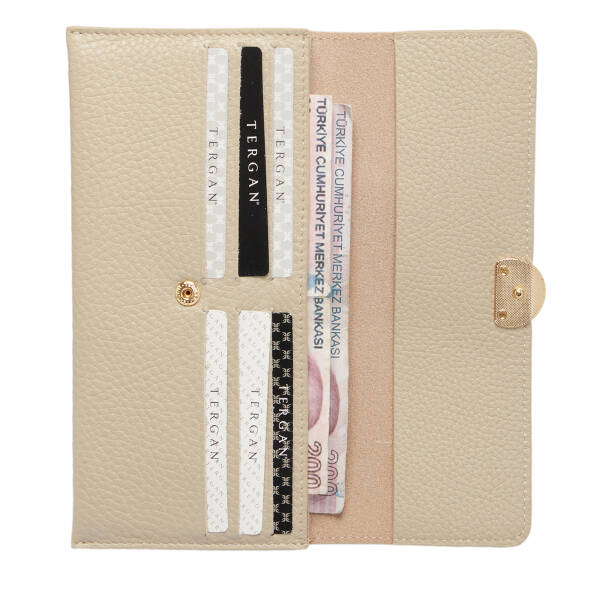 Bej Deri Kadın Cüzdan - S1CB00005820-B19 - 3