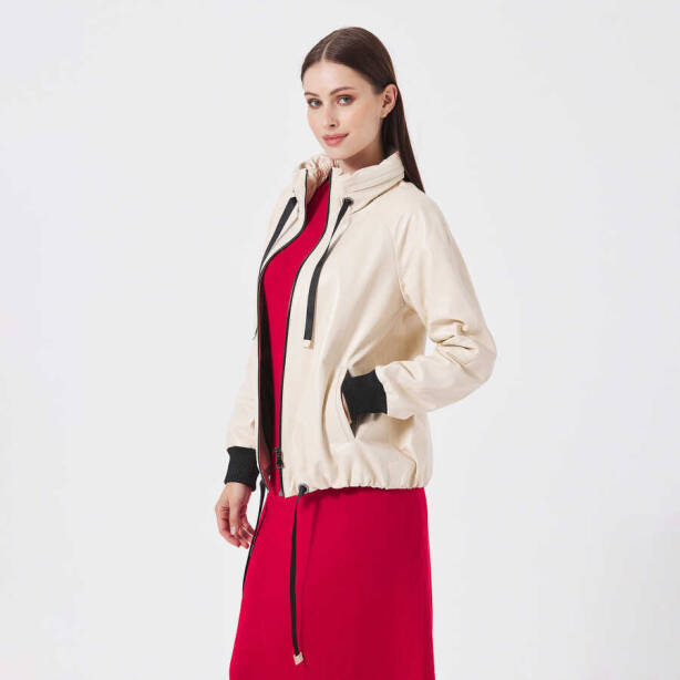 Bej Deri Kadın Deri Mont - K23KDM320400-Q3W - Tergan