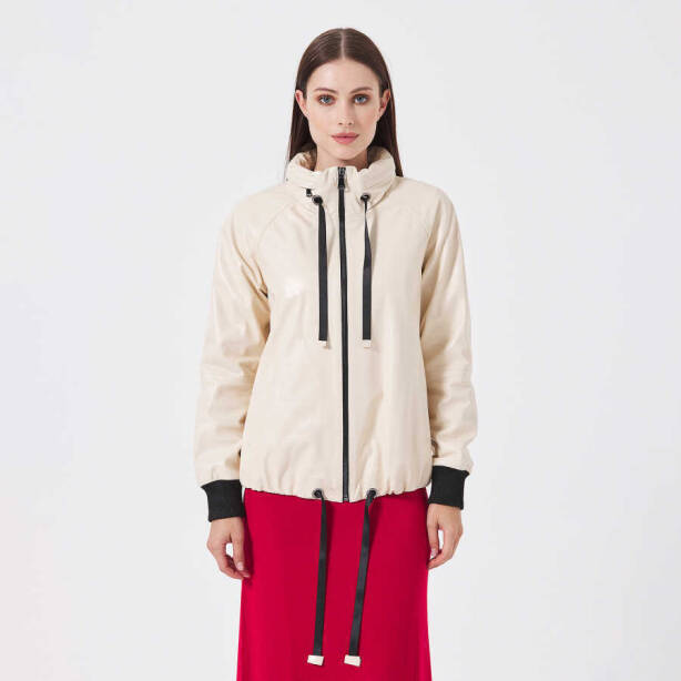 Bej Deri Kadın Deri Mont - K23KDM320400-Q3W - Tergan