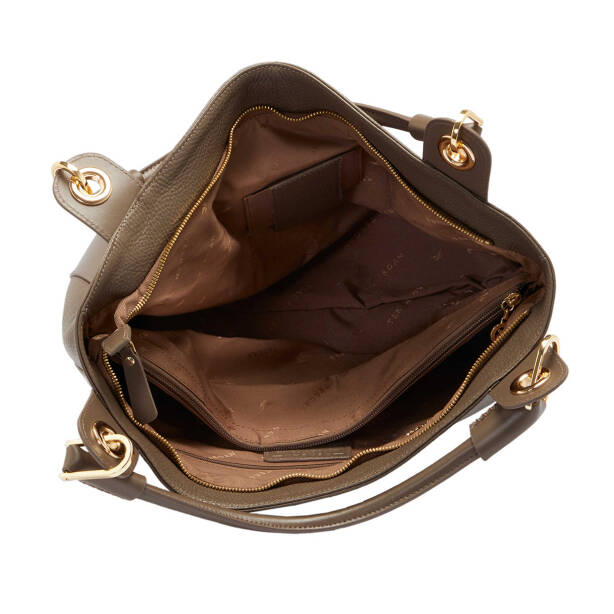 Bej Deri Kadın El Çantası - S24K1BC77736-D5M - 4