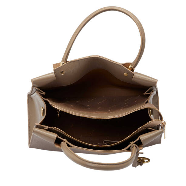 Bej Deri Kadın El Çantası - S25Y1BC80366-S95 - 4
