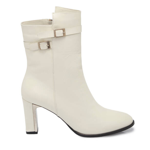 Bej Deri Kadın Klasik Bot - K24K1BT67523-A25 - Tergan