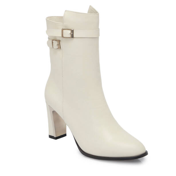 Bej Hakiki Deri Kadın Klasik Bot - K24K1BT67523-A25 - 1