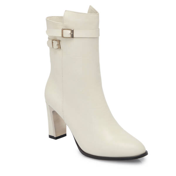 Bej Hakiki Deri Kadın Klasik Bot - K24K1BT67523-A25 - 1