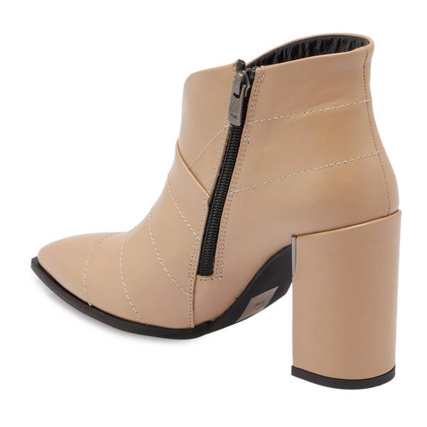 Bej Deri Kadın Klasik Bot - K24K1BT67711-C5X - Tergan