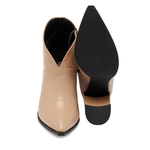 Bej Deri Kadın Klasik Bot - K24K1BT67711-C5X - Tergan