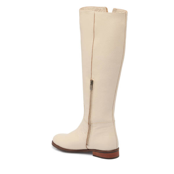 Bej Deri Kadın Klasik Çizme - K24K1CM67524-B19 - 2