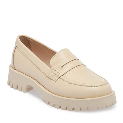  Bej Deri Kadın Loafer - K23S1AY66806-B19 