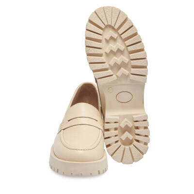  Bej Deri Kadın Loafer - K23S1AY66806-B19 - 4