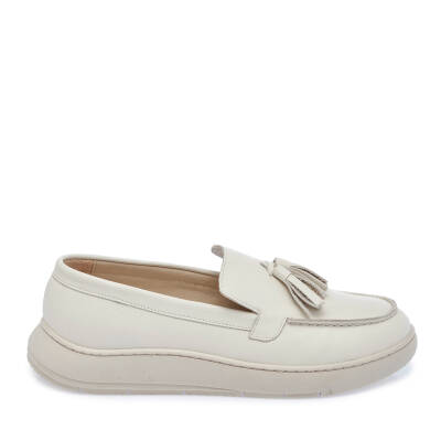  Bej Deri Kadın Loafer - K24I1AY67139-A25 - 3