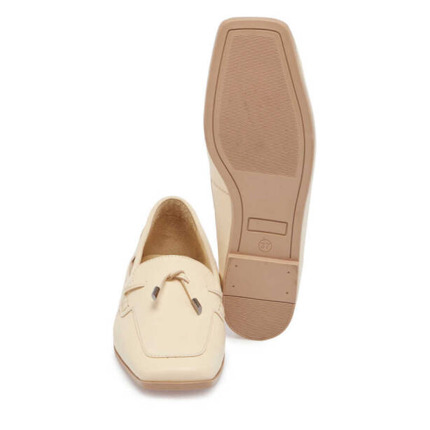 Bej Deri Kadın Loafer - K24I1AY67450-A25 - 4