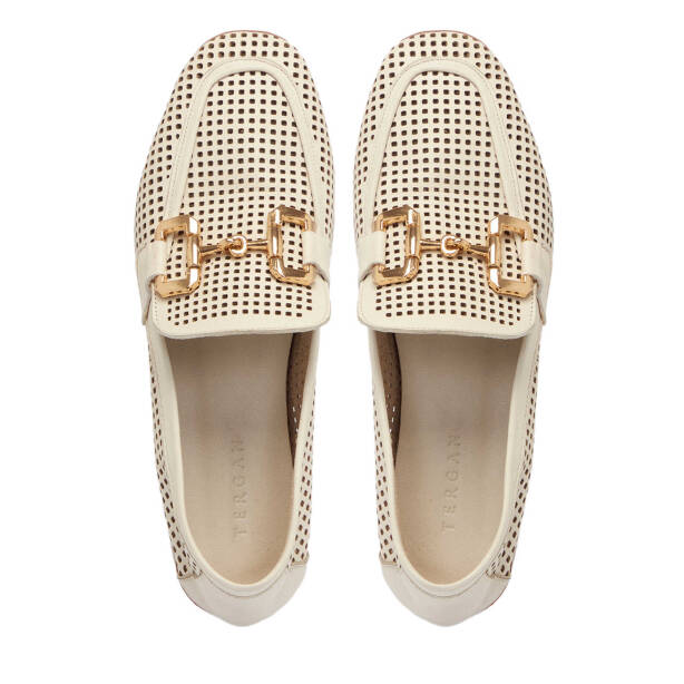 Bej Hakiki Deri Kadın Loafer - K24I1AY67460-U2V - 5