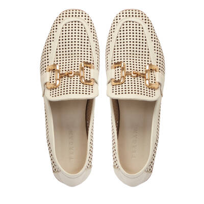 Bej Deri Kadın Loafer - K24I1AY67460-U2V - 5